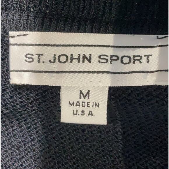 St John Sport Santana Knit Dress Size M Wool Blend Midi Sheath Sweater Dress EUC - Picture 6 of 6